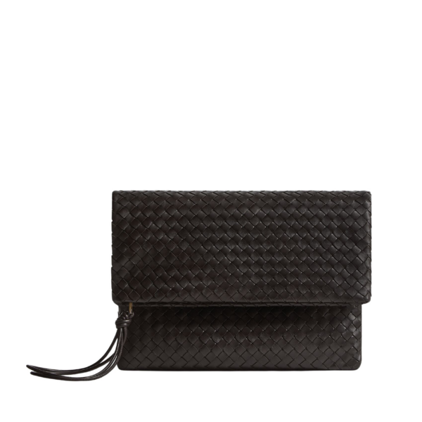 Khaite Women's Giornale Pouch in Espresso - Brown Clutch Bags - The Lotus Tote Bag - Shop at Coveti