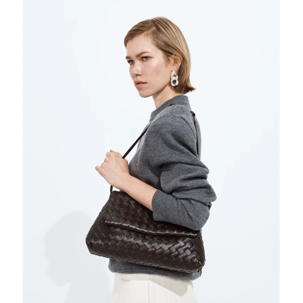 Khaite Women's Giorno in Fondant - Brown Shoulder & Crossbody Bags - The Lotus Tote Bag - Shop at Coveti