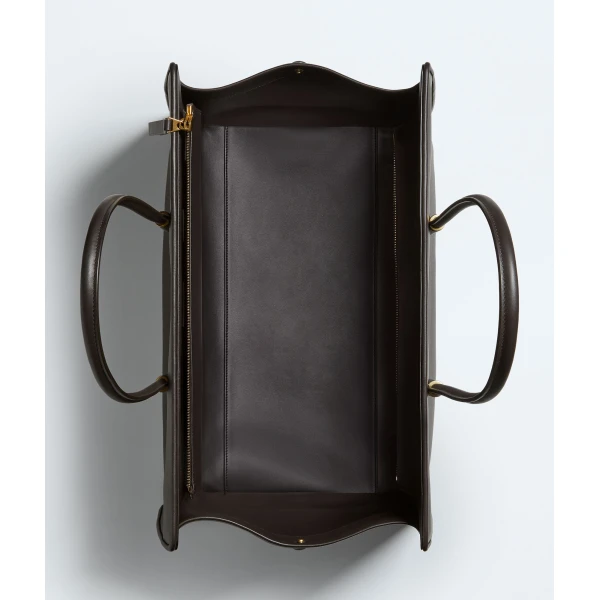Khaite Women's Large Barbara Tote in Espresso - Brown Totes & Top-Handle Bags - The Lotus Tote Bag - Shop at Coveti