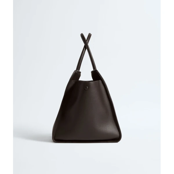 Khaite Women's Large Barbara Tote in Espresso - Brown Totes & Top-Handle Bags - The Lotus Tote Bag - Shop at Coveti
