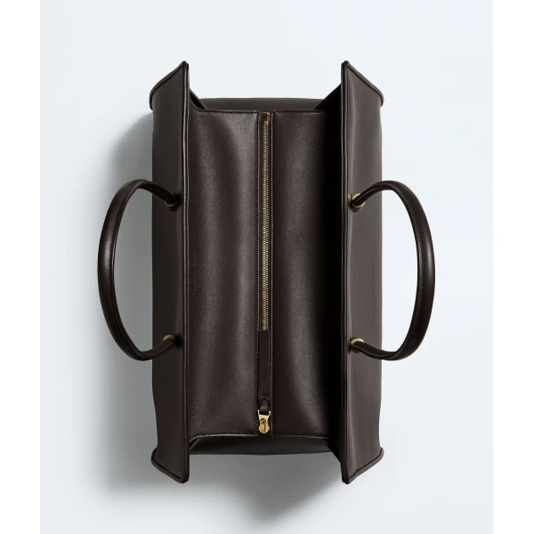 Khaite Women's Large Barbara Tote in Espresso - Brown Totes & Top-Handle Bags - The Lotus Tote Bag - Shop at Coveti