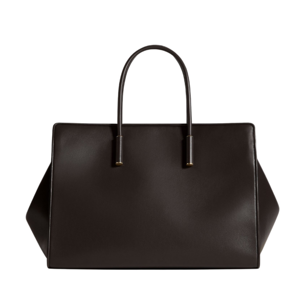 Khaite Women's Large Barbara Tote in Espresso - Brown Totes & Top-Handle Bags - The Lotus Tote Bag - Shop at Coveti