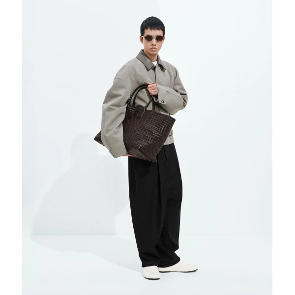 Khaite Women's Large Cabat in Fondant - Brown Totes & Top-Handle Bags - The Lotus Tote Bag - Shop at Coveti