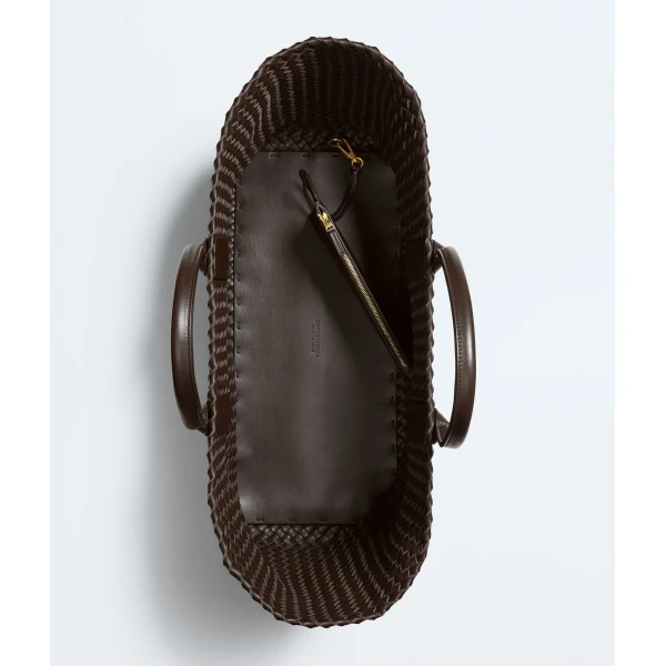 Khaite Women's Large Cabat in Fondant - Brown Totes & Top-Handle Bags - The Lotus Tote Bag - Shop at Coveti