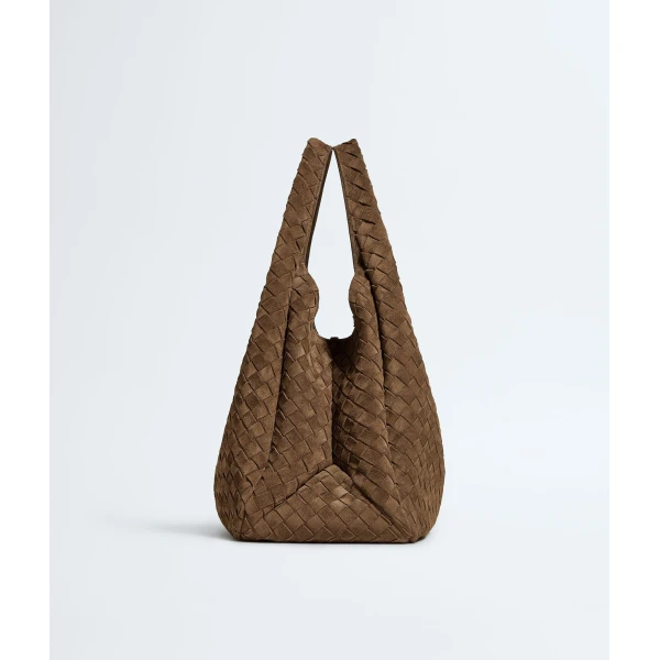 Khaite Women's Large Campana in Nocciola - Brown Shoulder & Crossbody Bags - The Lotus Tote Bag - Shop at Coveti