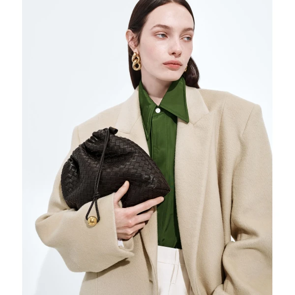 Khaite Women's Large Dustbag in Espresso - Brown Totes & Top-Handle Bags - The Lotus Tote Bag - Shop at Coveti
