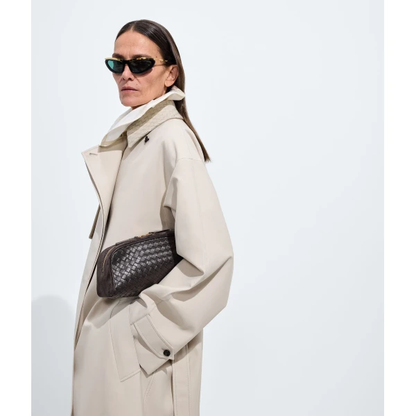 Khaite Women's Large Nodo Pouch in Espresso - Brown Clutch Bags - The Lotus Tote Bag - Shop at Coveti