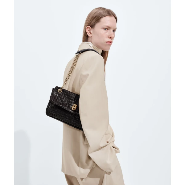 Khaite Women's Madison in Espresso - Brown Shoulder & Crossbody Bags - The Lotus Tote Bag - Shop at Coveti