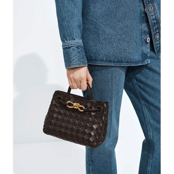 Khaite Women's Mini Andiamo in Fondant - Brown Mini Bags - The Lotus Tote Bag - Shop at Coveti