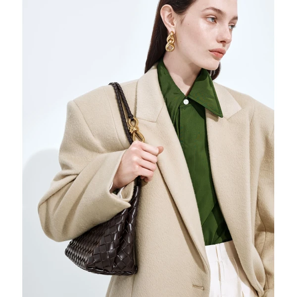 Khaite Women's Small Andiamo in Fondant - Brown Totes & Top-Handle Bags - The Lotus Tote Bag - Shop at Coveti