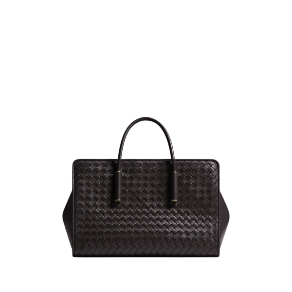 Khaite Women's Small Barbara Tote in Espresso - Brown Totes & Top-Handle Bags - The Lotus Tote Bag - Shop at Coveti