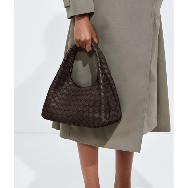 Khaite Women's Small Campana in Fondant - Brown Shoulder & Crossbody Bags - The Lotus Tote Bag - Shop at Coveti