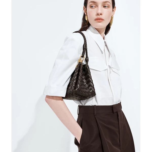 Khaite Women's Small Parachute in Fondant - Brown Shoulder & Crossbody Bags - The Lotus Tote Bag - Shop at Coveti