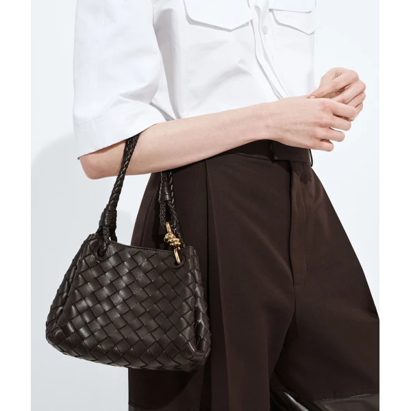 Khaite Women's Small Parachute in Fondant - Brown Shoulder & Crossbody Bags - The Lotus Tote Bag - Shop at Coveti