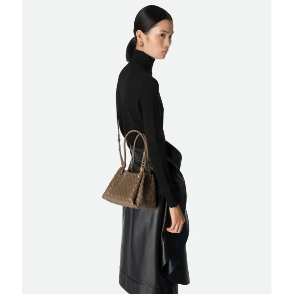 Khaite Women's Small Parachute in Pinecone - Brown Shoulder & Crossbody Bags - The Lotus Tote Bag - Shop at Coveti