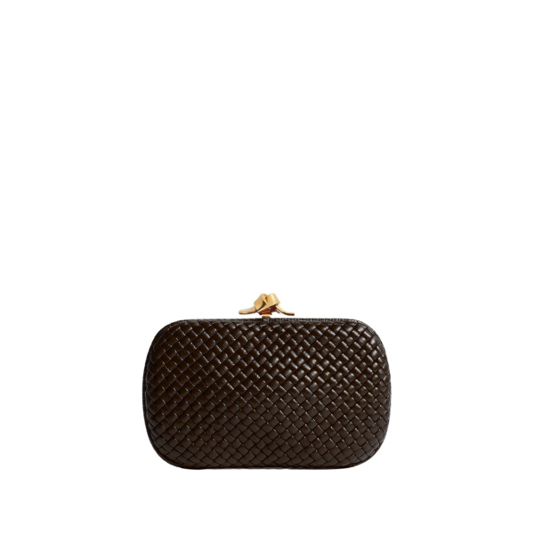 Khaite Women's Soft Knot in Fondant - Brown Clutch Bags - The Lotus Tote Bag - Shop at Coveti
