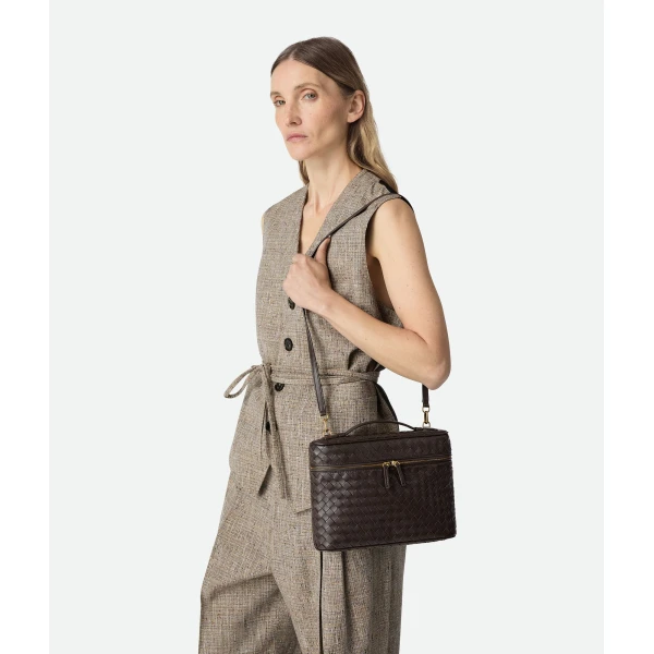 Khaite Women's Soft Vanity in Fondant - Brown Clutch Bags - The Lotus Tote Bag - Shop at Coveti