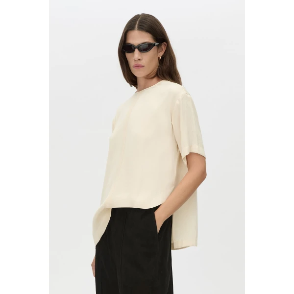 Camilla and Marc Allegro Satin Tee - Tops - Luxury Ready-to-Wear at Coveti