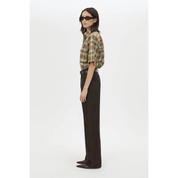 Camilla and Marc Arian Short Sleeve Check Shirt - Tops - Luxury Ready-to-Wear at Coveti