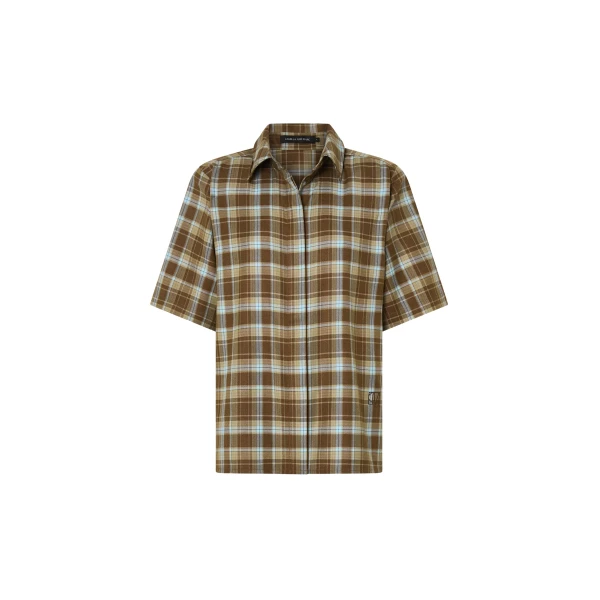 Camilla and Marc Arian Short Sleeve Check Shirt - Tops - Luxury Ready-to-Wear at Coveti