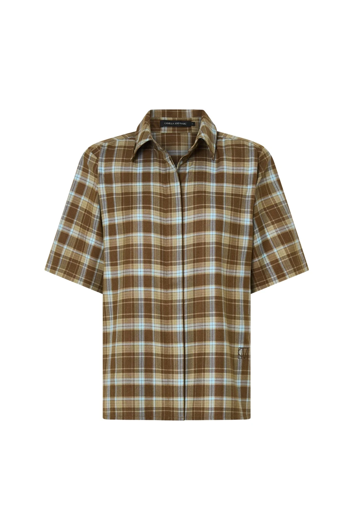 Camilla-and-Marc-Arian-Short-Sleeve-Check-Shirt-coveti19643_nobg Camilla and Marc Arian Short Sleeve Check Shirt - Tops - Luxury Ready-to-Wear at Coveti