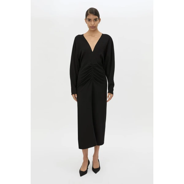 Camilla and Marc Dune Draped Waist Midi Dress - Dresses - Luxury Ready-to-Wear at Coveti