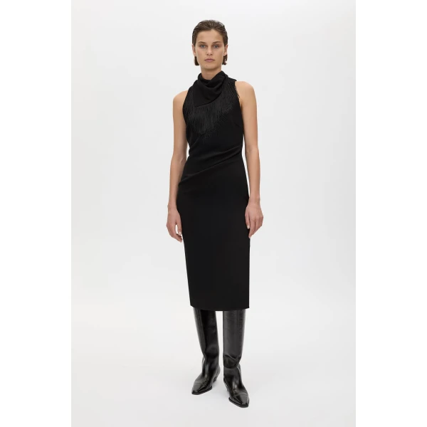 Camilla and Marc Dune Fringe Detail Midi Dress - Dresses - Luxury Ready-to-Wear at Coveti
