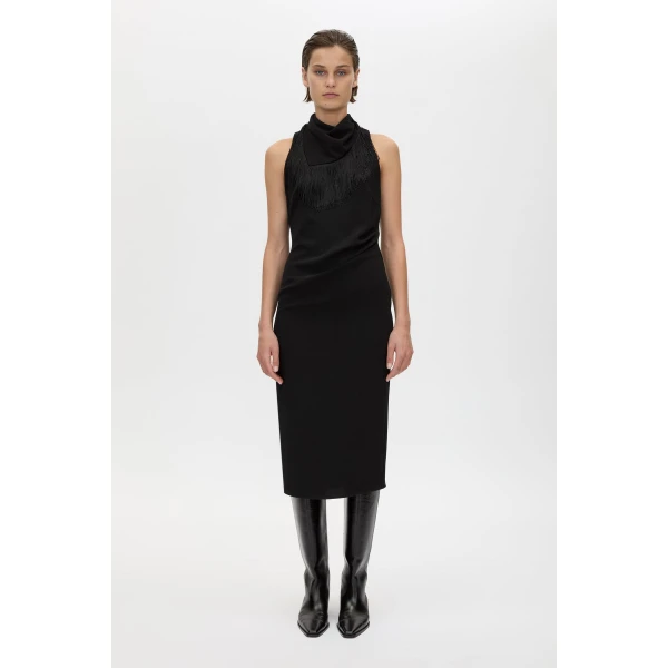 Camilla and Marc Dune Fringe Detail Midi Dress - Dresses - Luxury Ready-to-Wear at Coveti
