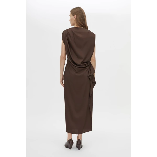 Camilla and Marc Elowyn Drape Detail Midi Dress - Dresses - Luxury Ready-to-Wear at Coveti