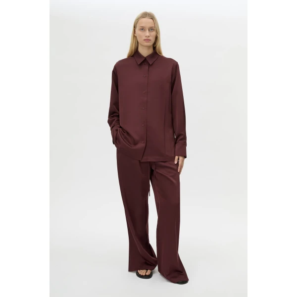 Camilla and Marc Ground Satin Long Sleeve Shirt - Tops - Luxury Ready-to-Wear at Coveti
