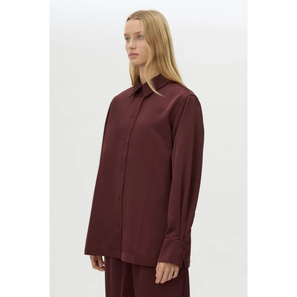 Camilla and Marc Ground Satin Long Sleeve Shirt - Tops - Luxury Ready-to-Wear at Coveti