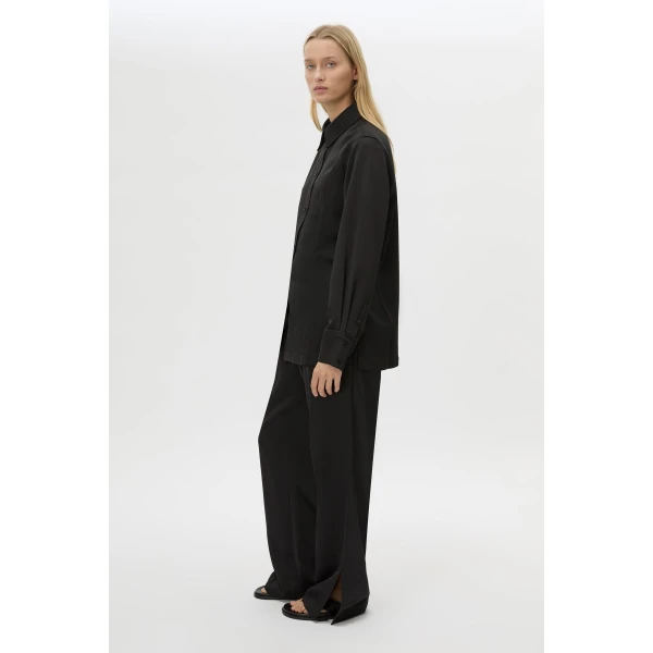 Camilla and Marc Ground Satin Long Sleeve Shirt - Tops - Luxury Ready-to-Wear at Coveti