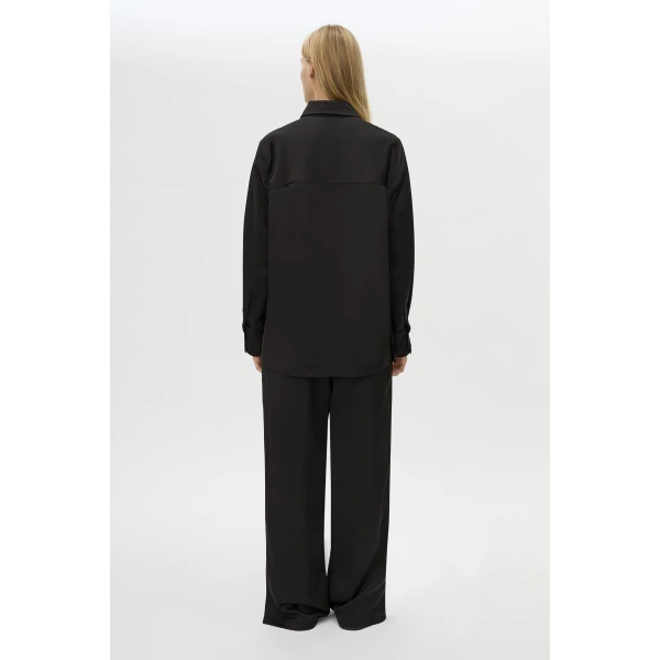 Camilla and Marc Ground Satin Long Sleeve Shirt - Tops - Luxury Ready-to-Wear at Coveti