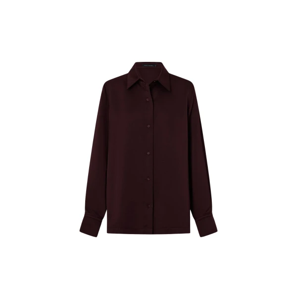 Camilla and Marc Ground Satin Long Sleeve Shirt - Tops - Luxury Ready-to-Wear at Coveti