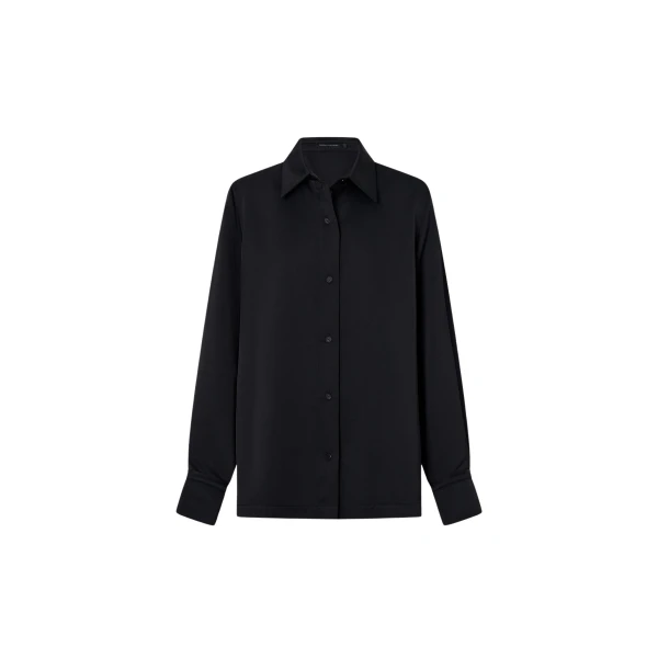 Camilla and Marc Ground Satin Long Sleeve Shirt - Tops - Luxury Ready-to-Wear at Coveti