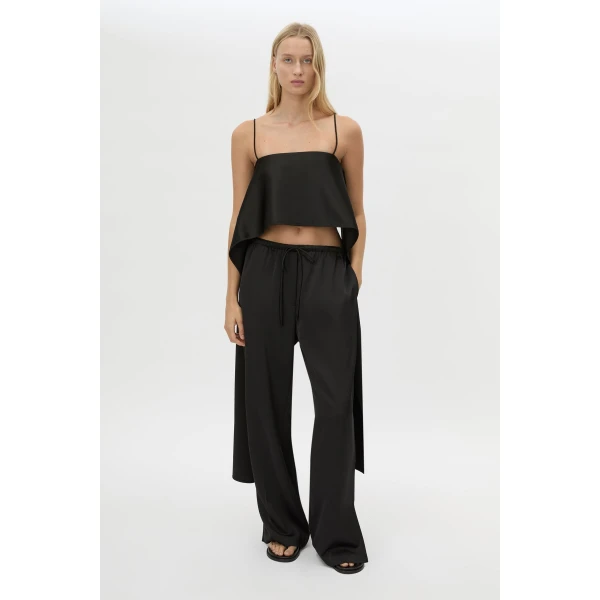 Camilla and Marc Ground Satin Pant - Pants - Luxury Ready-to-Wear at Coveti