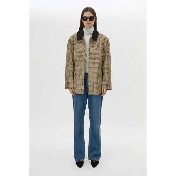 Camilla and Marc Sage Check Jacket - Jackets - Luxury Ready-to-Wear at Coveti