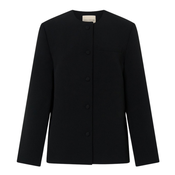 Camilla and Marc San Fitted Collarless Jacket - Jackets - Luxury Ready-to-Wear at Coveti