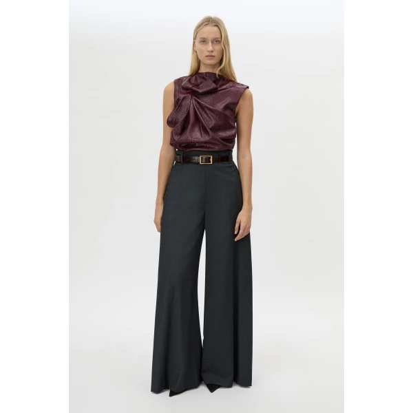 Camilla and Marc Sana Drape Tailored Top - Tops - Luxury Ready-to-Wear at Coveti