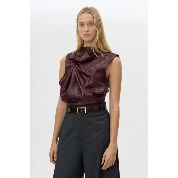 Camilla and Marc Sana Drape Tailored Top - Tops - Luxury Ready-to-Wear at Coveti
