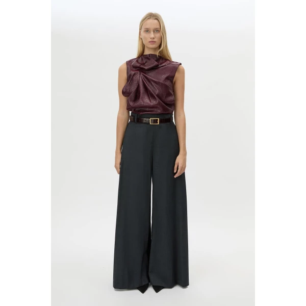 Camilla and Marc Sana Drape Tailored Top - Tops - Luxury Ready-to-Wear at Coveti