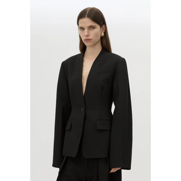 Camilla and Marc Tala Fitted Collarless Blazer - Jackets - Luxury Ready-to-Wear at Coveti