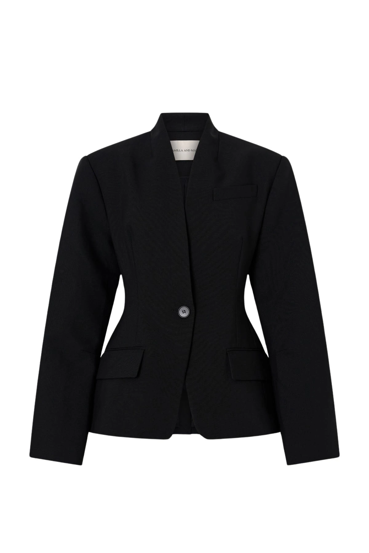 Camilla-and-Marc-Tala-Fitted-Collarless-Blazer-coveti50799_nobg Camilla and Marc Tala Fitted Collarless Blazer - Jackets - Luxury Ready-to-Wear at Coveti