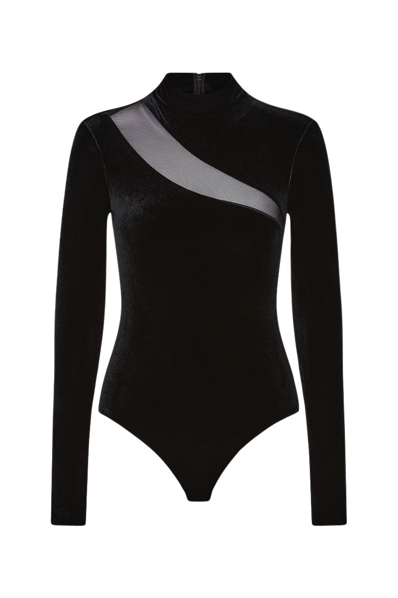 Carla Zampatti Black Velvet Bodysuit