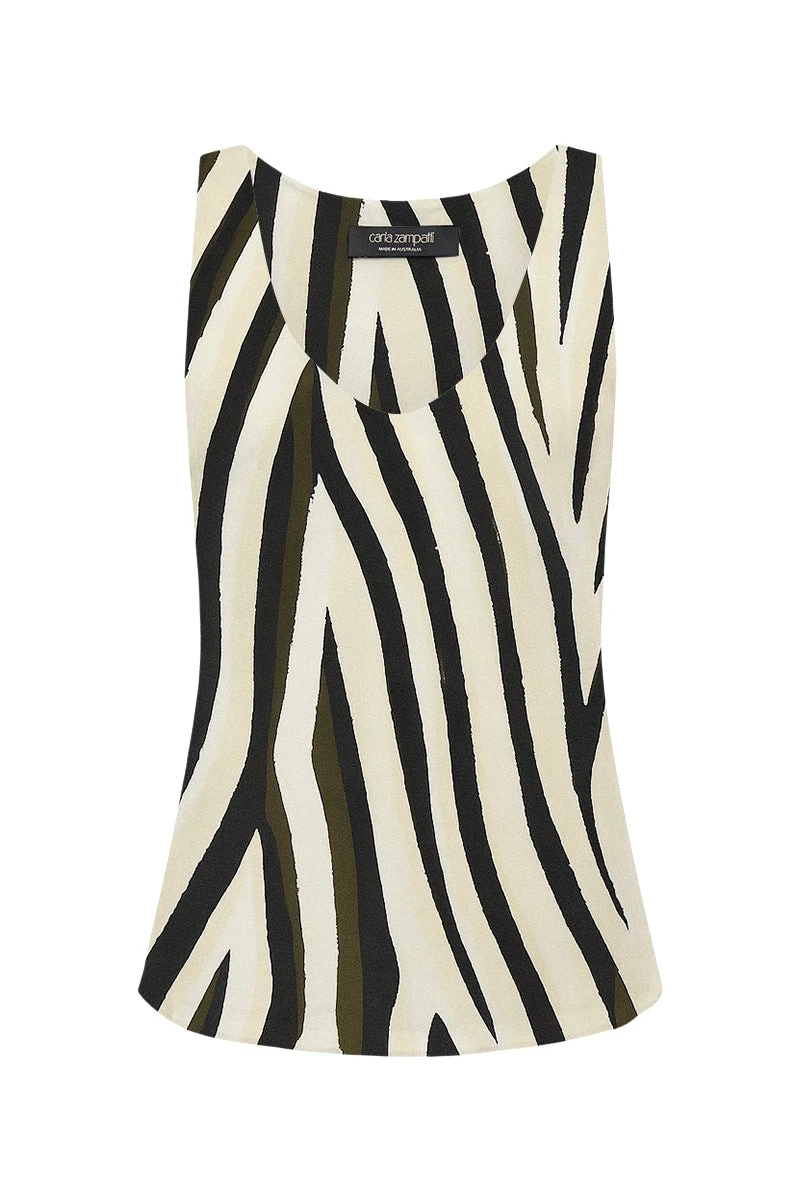 Carla-Zampatti-Bold-Stripe-Print-Scoop-Neck-Cami23628_nobg Carla Zampatti Tops