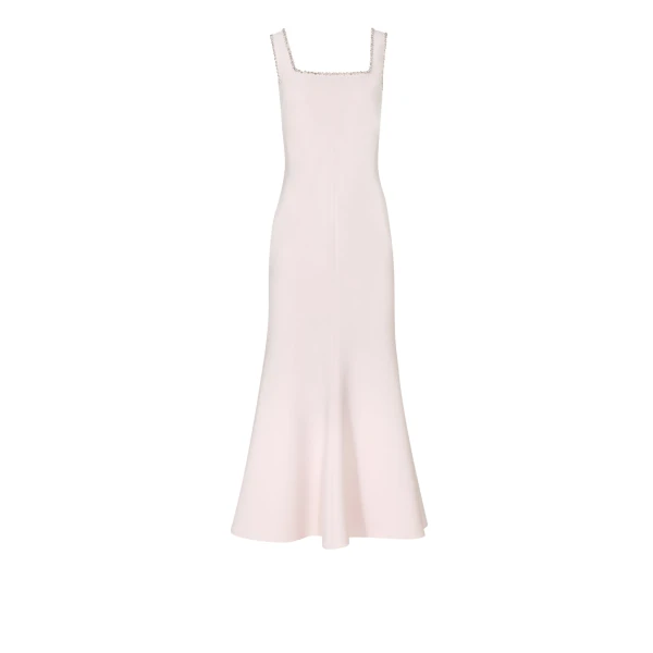 Felina Crepe Crystal-Embellished Dress