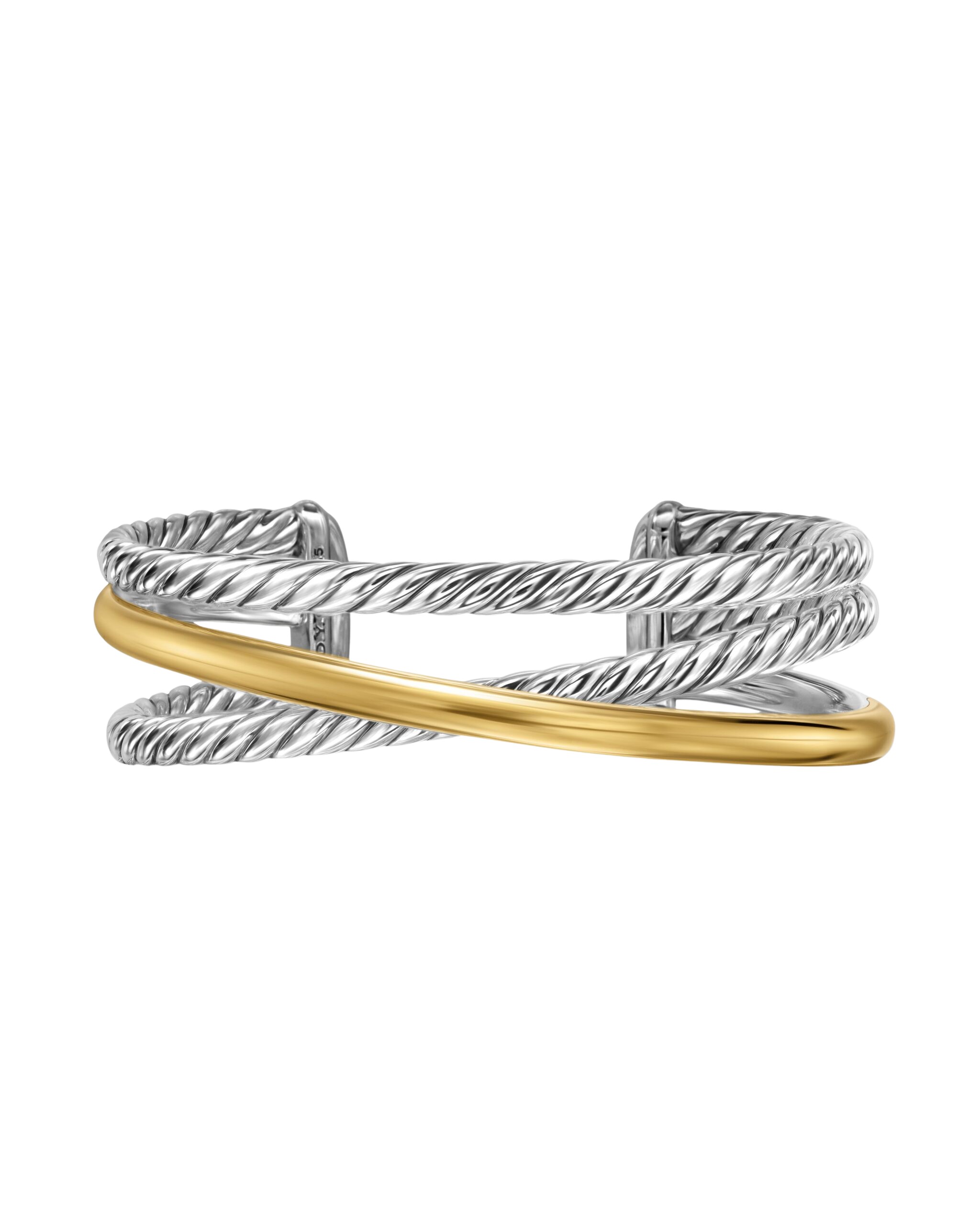 David-Yurman-Bold-Crossover-Three-Row-Cuff-Bracelet-in-Sterling-Silver-with-14K-Yellow-Gold-19mm-coveti-scaled93895_nobg David Yurman Bold Crossover Three Row Cuff Bracelet in Sterling Silver with 14K Yellow Gold