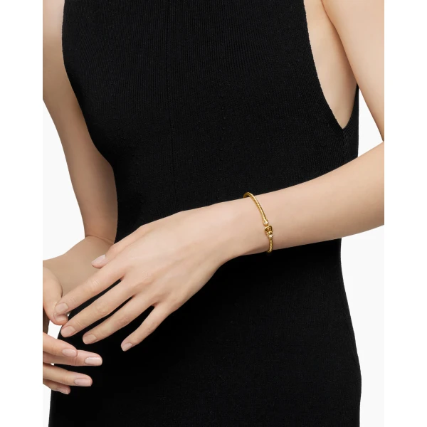 David Yurman Buckle Cablespira® Bracelet in 18K Yellow Gold with Diamonds, 3.5mm, view 2