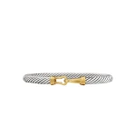 David Yurman Buckle Classic Cable Bracelet in Sterling Silver with 14K Yellow Gold