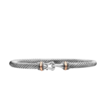 David Yurman Buckle Classic Cable Bracelet in Sterling Silver with 18K Rose Gold